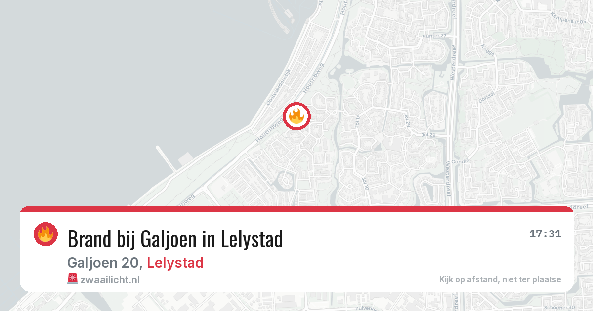 Brand bij Galjoen in Lelystad — 4 jun 2026