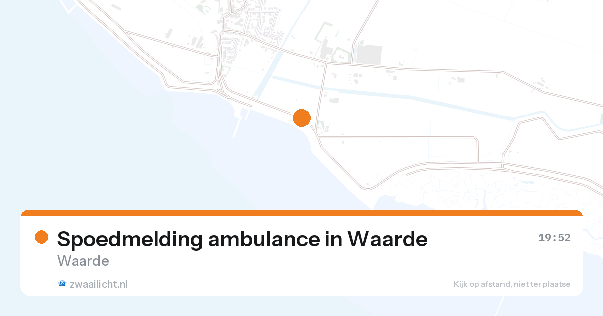 Spoedmelding ambulance in Waarde — 28 aug 2026
