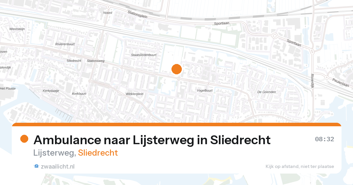 Ambulance naar Lijsterweg in Sliedrecht — 28 aug 2026