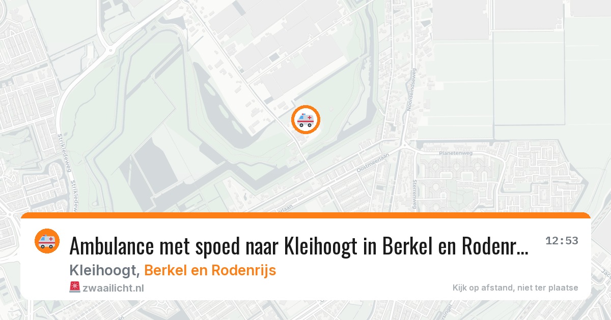 Ambulance met spoed naar Kleihoogt in Berkel en Rodenrijs — 15 jun 2026
