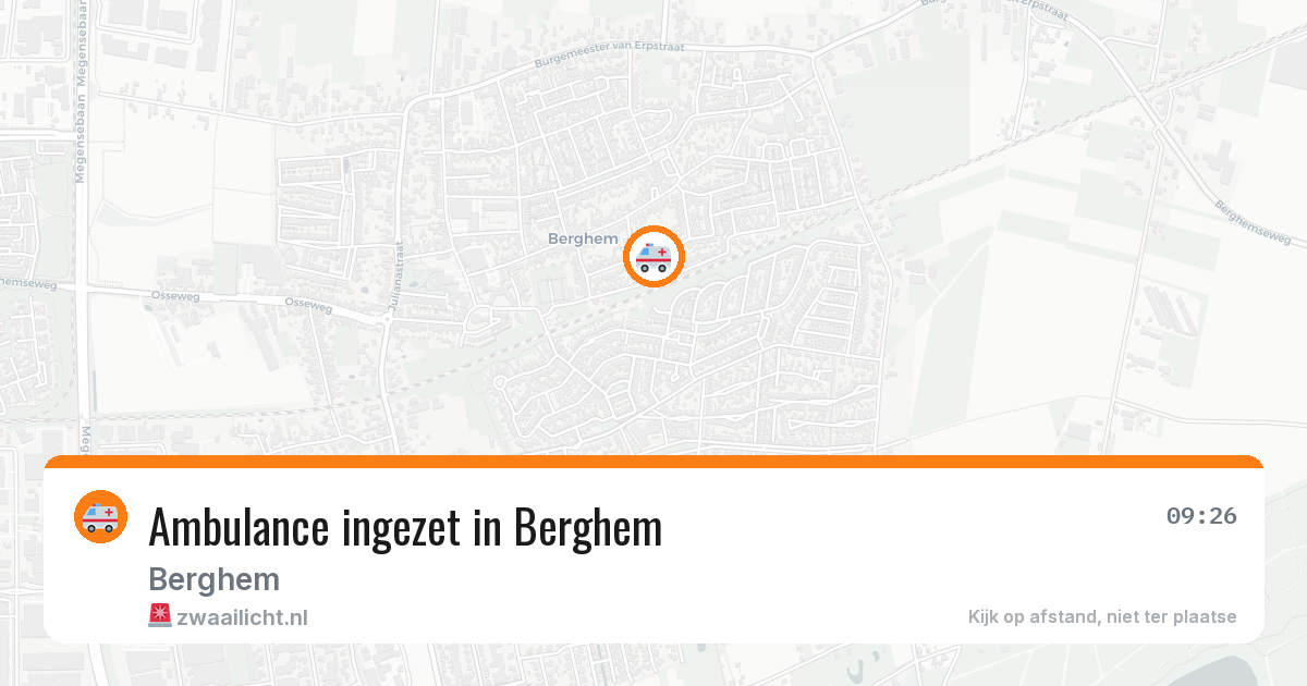 Ambulance ingezet in Berghem — 12 aug 2026