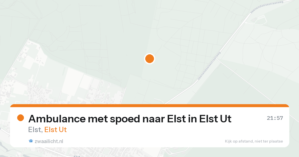 Ambulance met spoed naar Elst in Elst Ut — 14 aug 2026