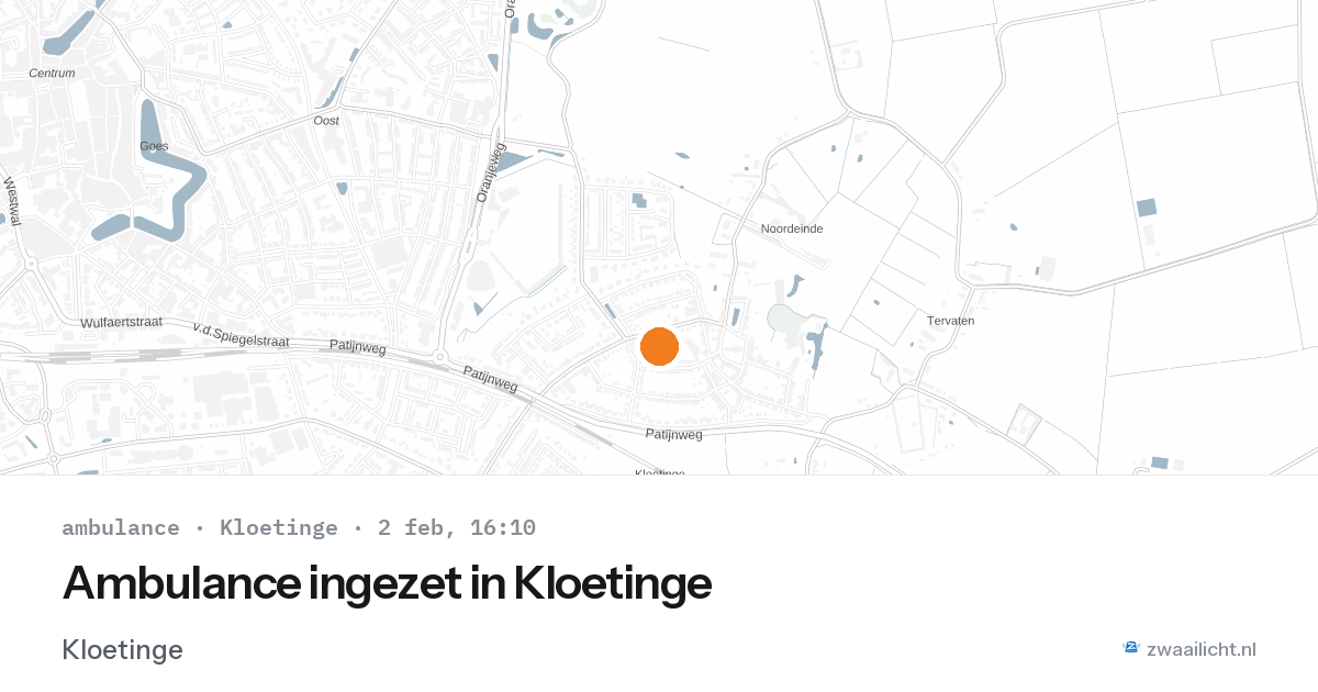 Ambulance ingezet in Kloetinge — 2 feb 2026