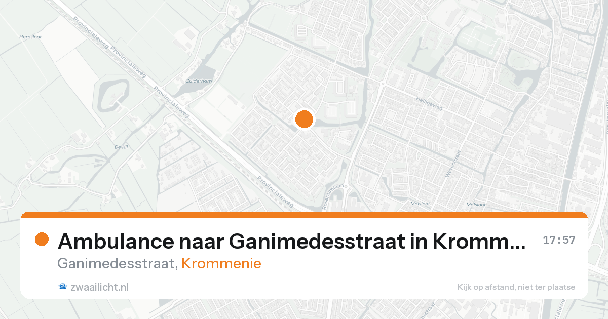 Ambulance naar Ganimedesstraat in Krommenie — 19 mei 2026