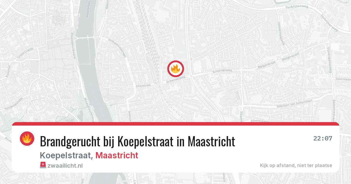 Brandgerucht bij Koepelstraat in Maastricht — 8 apr 2026