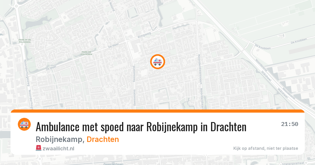 Ambulance met spoed naar Robijnekamp in Drachten — 8 mrt 2026