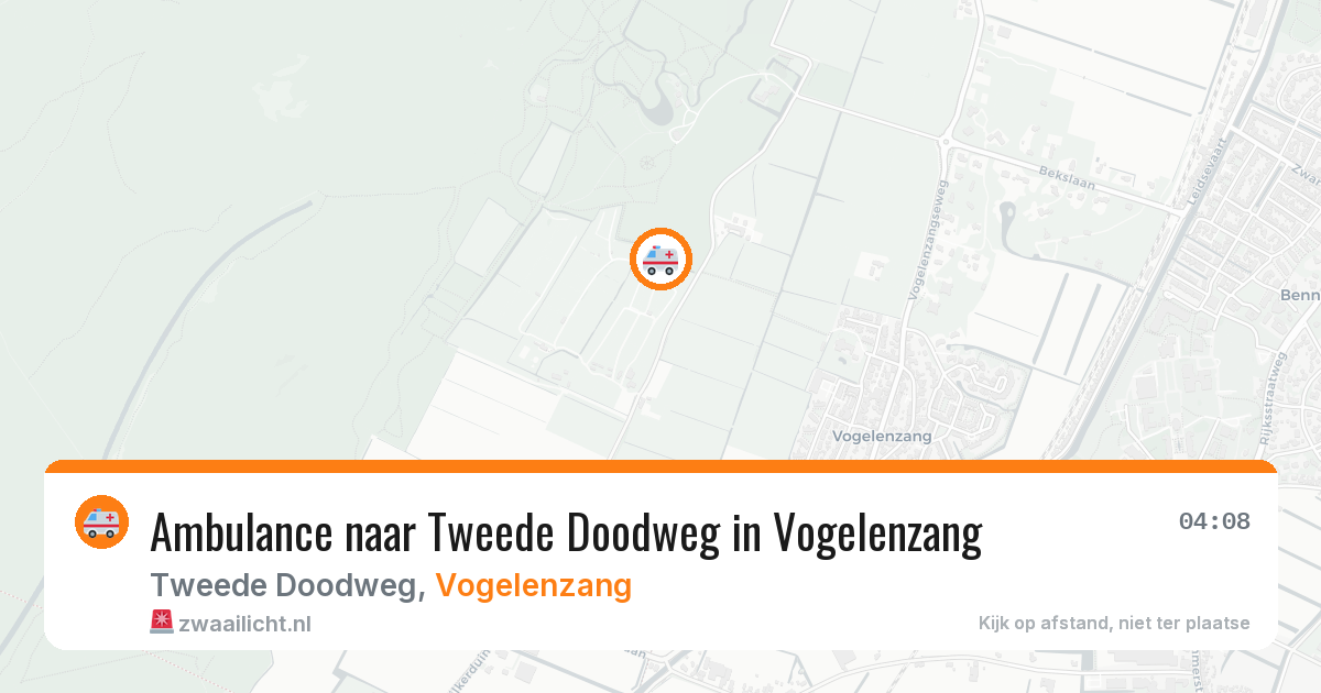 Ambulance naar Tweede Doodweg in Vogelenzang — 13 aug 2026