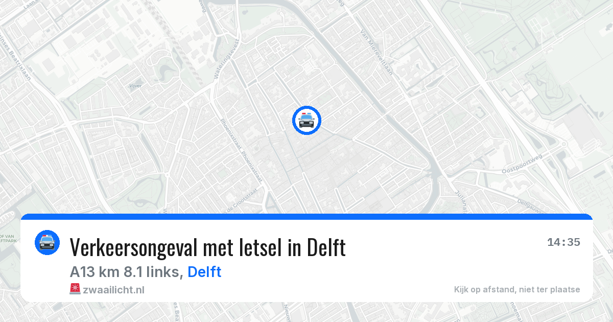 Verkeersongeval met letsel in Delft — 8 jun 2026