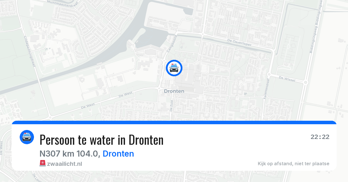 Persoon te water in Dronten — 27 mrt 2026