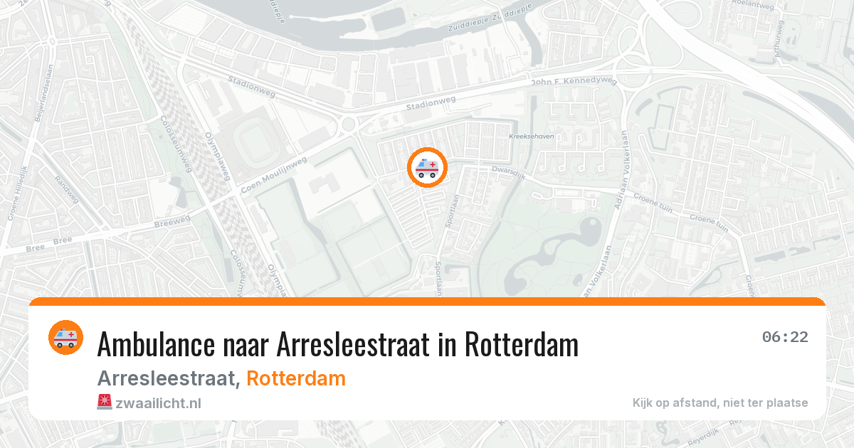 Ambulance naar Arresleestraat in Rotterdam — 24 mrt 2026