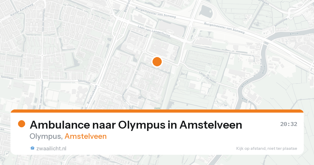 Ambulance naar Olympus in Amstelveen — 10 jun 2026