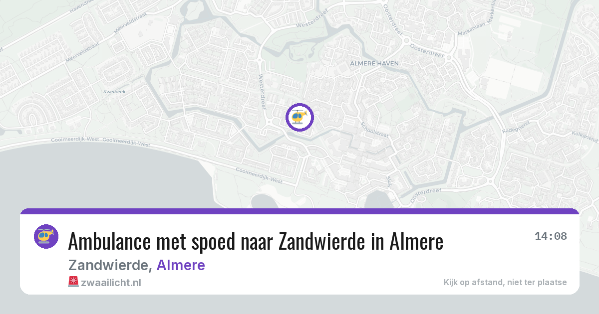 Ambulance met spoed naar Zandwierde in Almere — 3 mei 2026