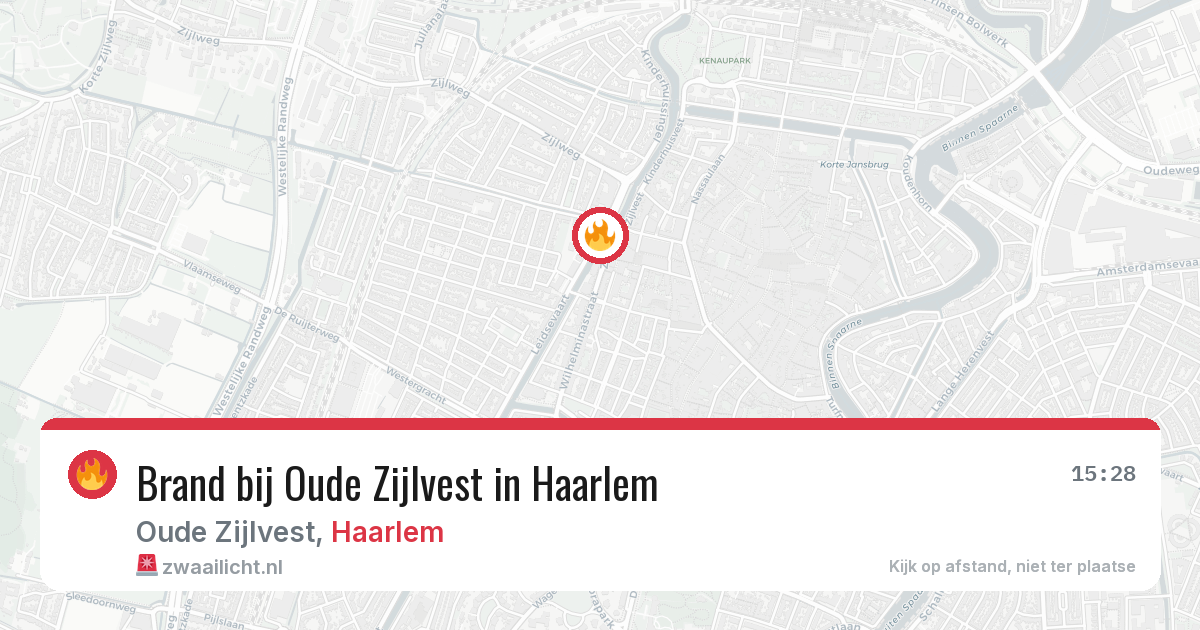 Brand bij Oude Zijlvest in Haarlem — 2 jun 2026