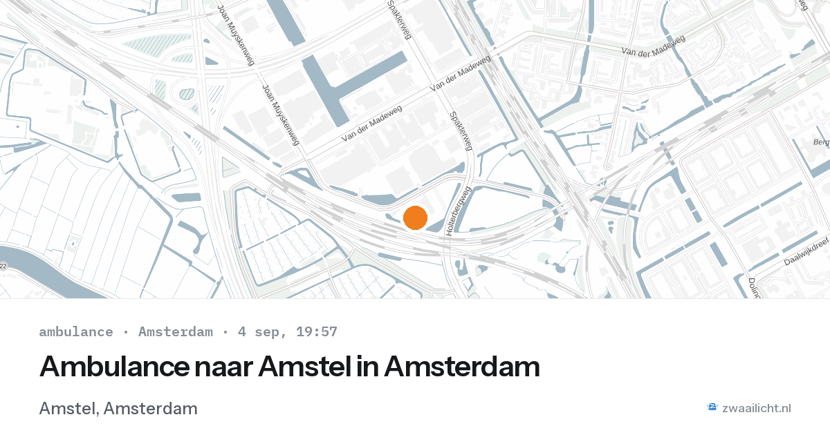 Ambulance naar Amstel in Amsterdam — 4 sep 2026
