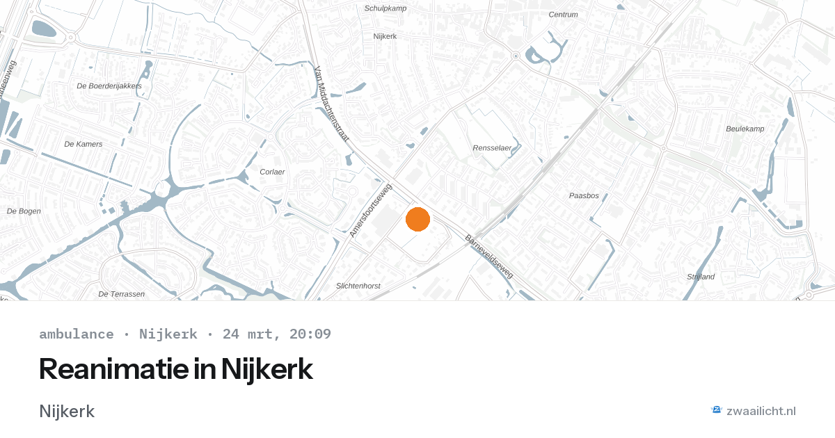 Reanimatie in Nijkerk — 24 mrt 2026