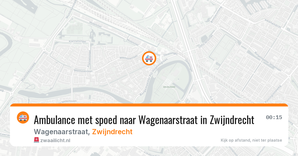 Ambulance met spoed naar Wagenaarstraat in Zwijndrecht — 18 jun 2026