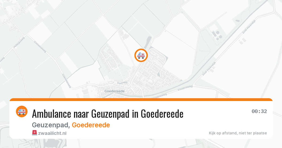Ambulance naar Geuzenpad in Goedereede — 21 jul 2026