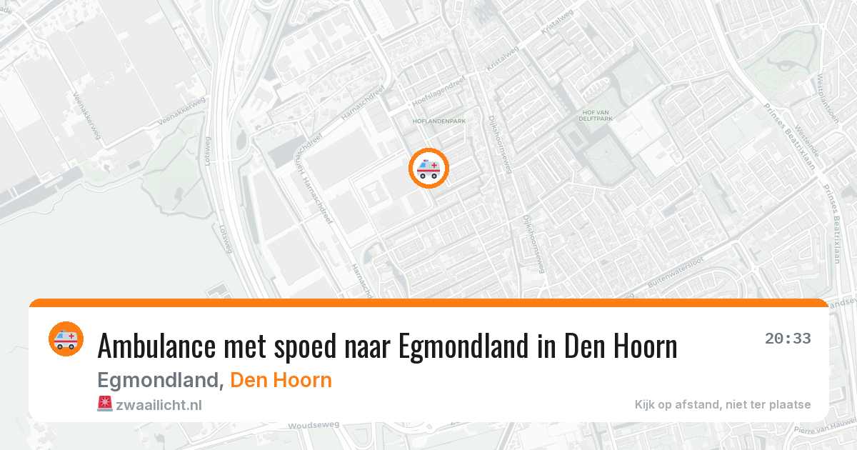 Ambulance met spoed naar Egmondland in Den Hoorn — 18 jul 2026