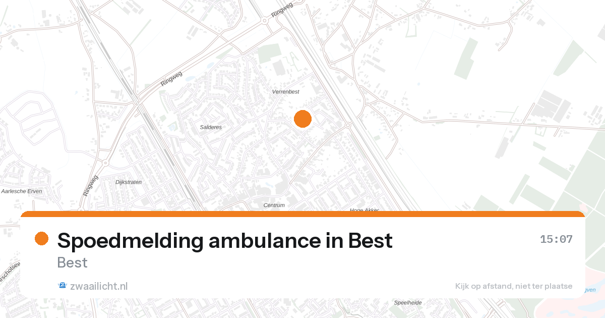 Spoedmelding ambulance in Best — 26 aug 2026