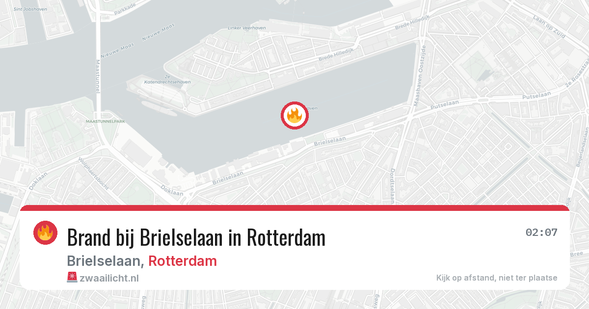 Brand bij Brielselaan in Rotterdam — 14 aug 2026