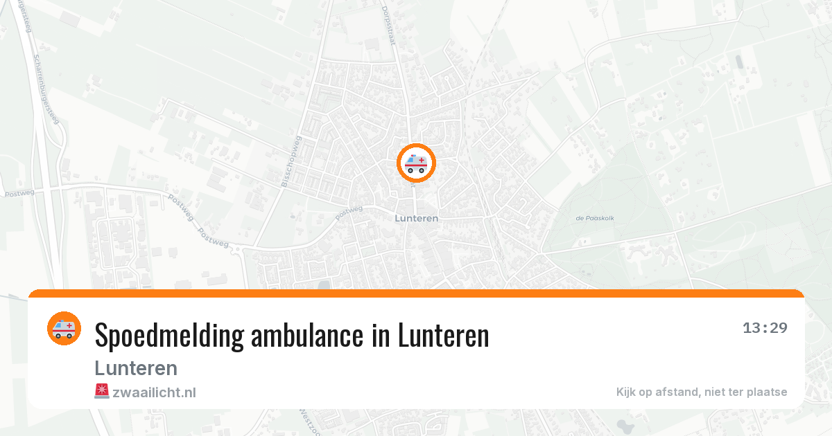Spoedmelding ambulance in Lunteren — 26 apr 2026
