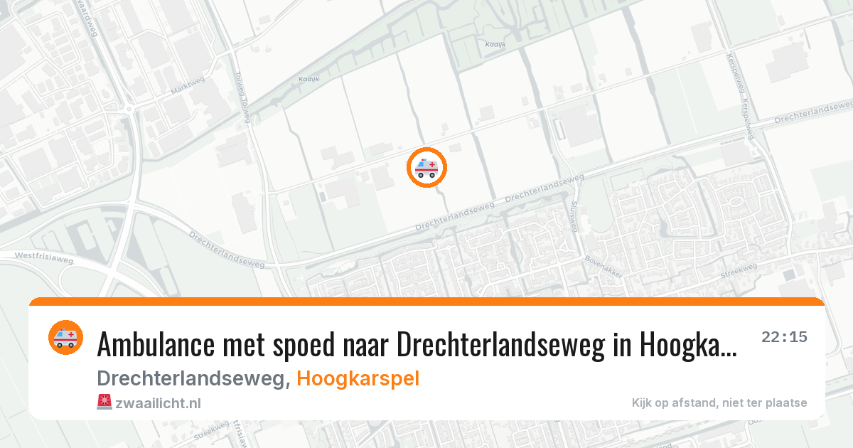 Ambulance met spoed naar Drechterlandseweg in Hoogkarspel — 3 mei 2026