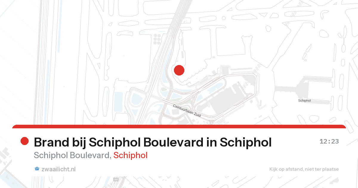 Brand bij Schiphol Boulevard in Schiphol — 28 aug 2026