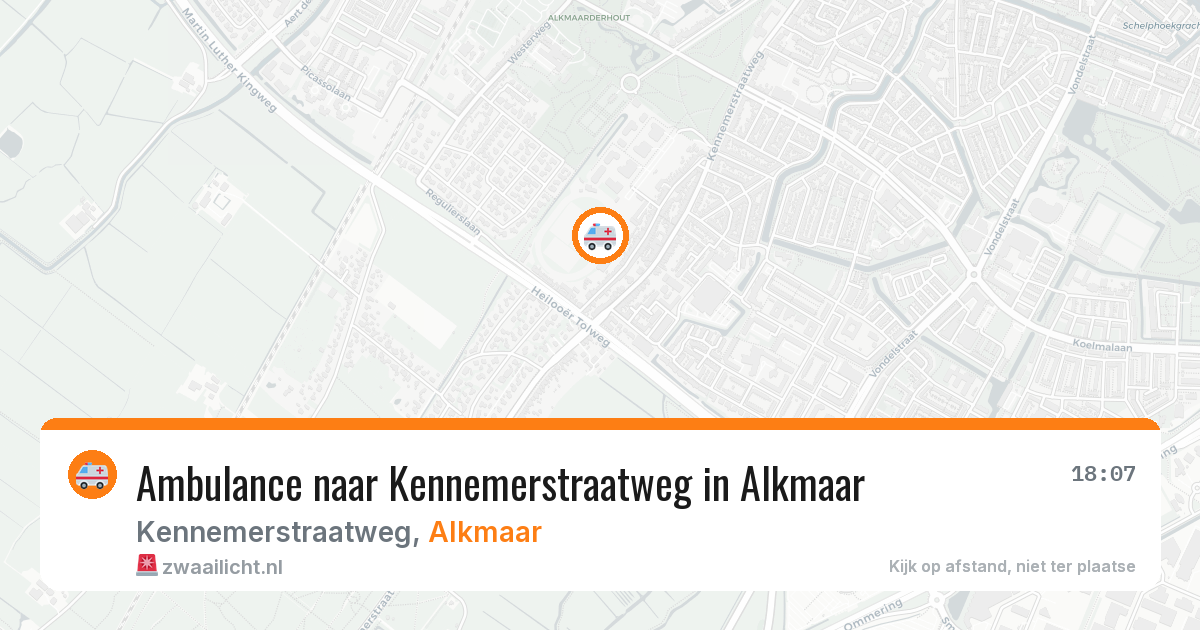 Ambulance naar Kennemerstraatweg in Alkmaar — 25 jul 2026