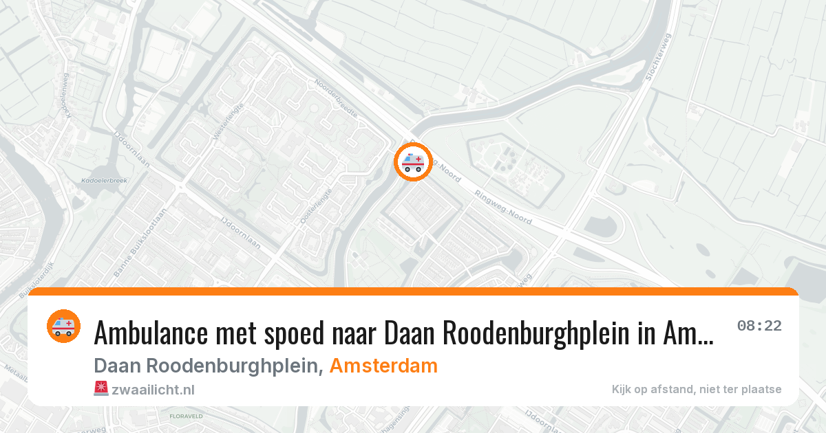Ambulance met spoed naar Daan Roodenburghplein in Amsterdam — 23 jul 2026