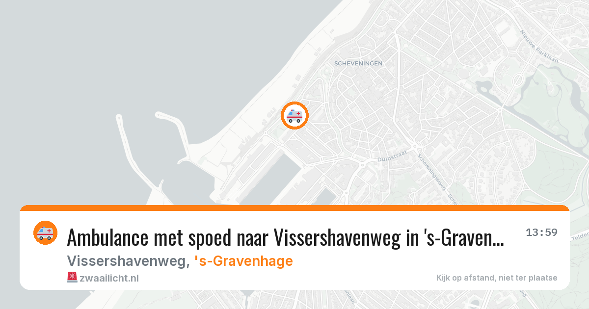 Ambulance met spoed naar Vissershavenweg in 's-Gravenhage — 4 aug 2026