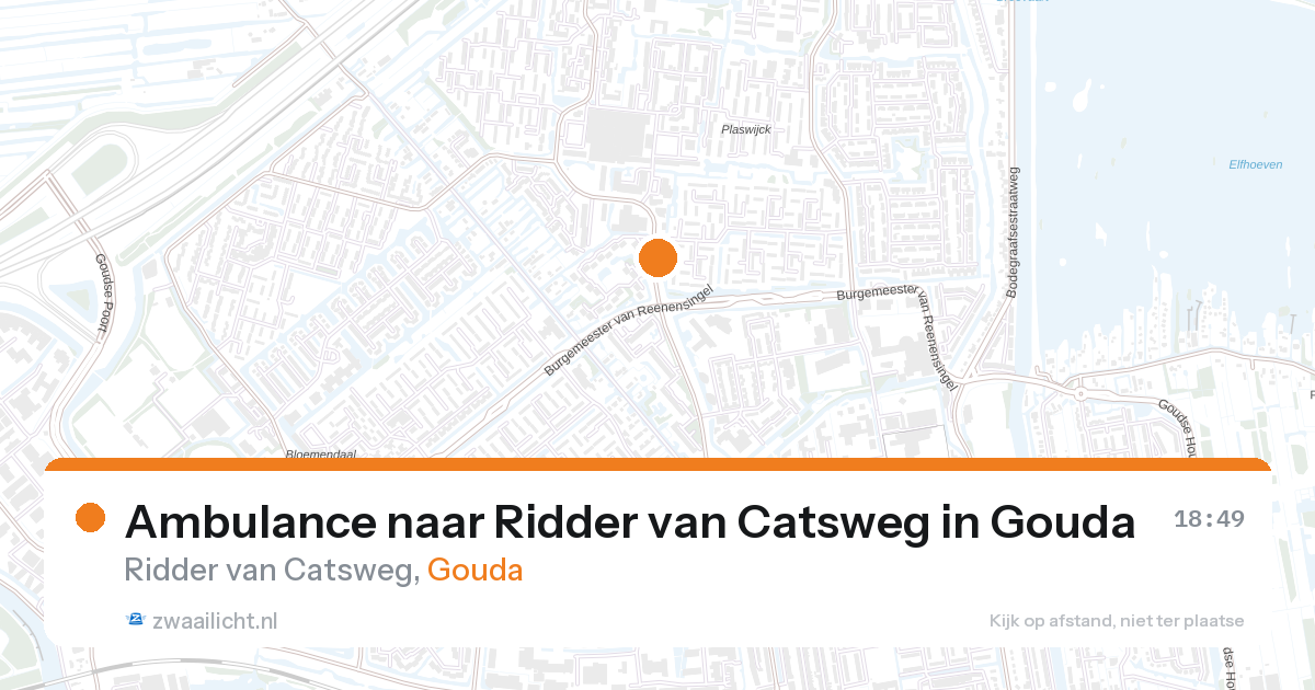 Ambulance naar Ridder van Catsweg in Gouda — 27 aug 2026
