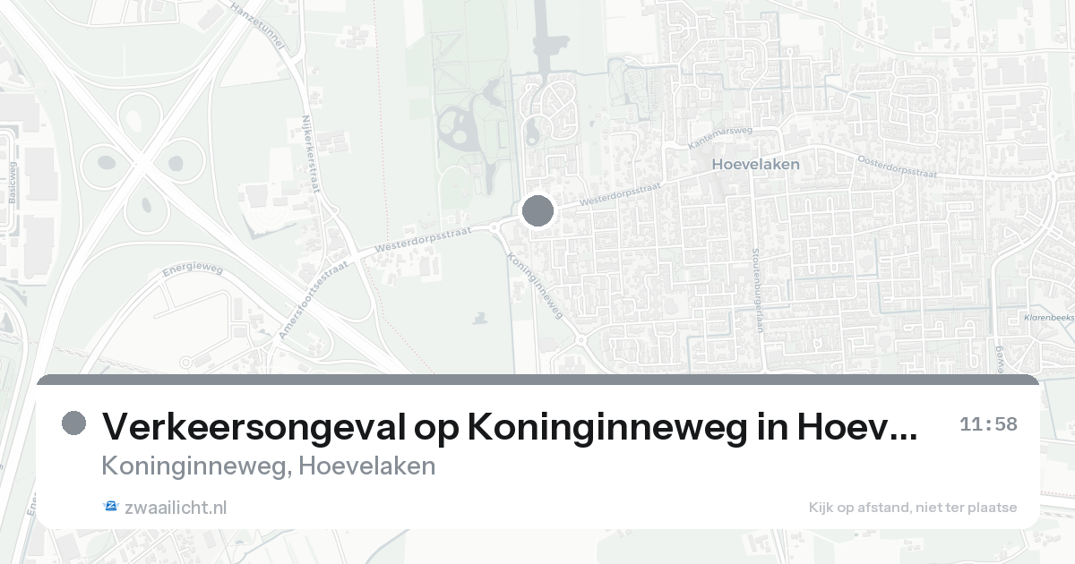 Verkeersongeval op Koninginneweg in Hoevelaken — 7 feb 2026