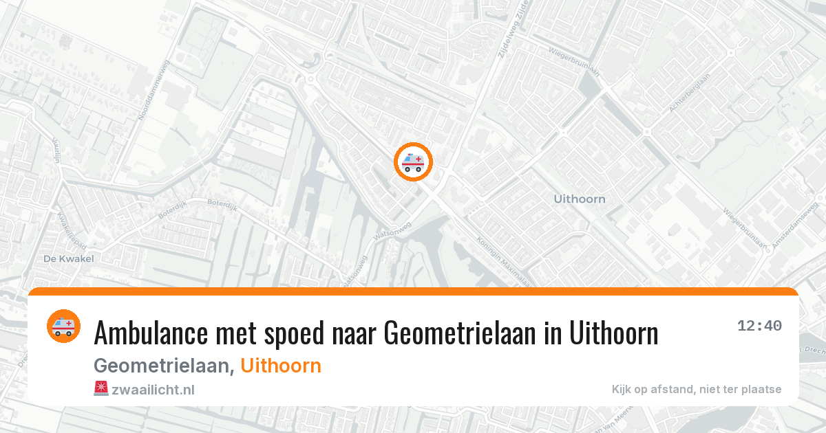 Ambulance met spoed naar Geometrielaan in Uithoorn — 19 jun 2026