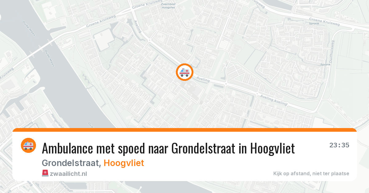 Ambulance met spoed naar Grondelstraat in Hoogvliet — 23 mei 2026