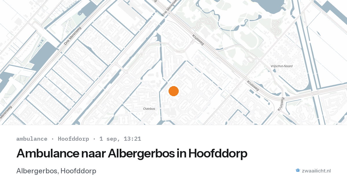 Ambulance naar Albergerbos in Hoofddorp — 1 sep 2026