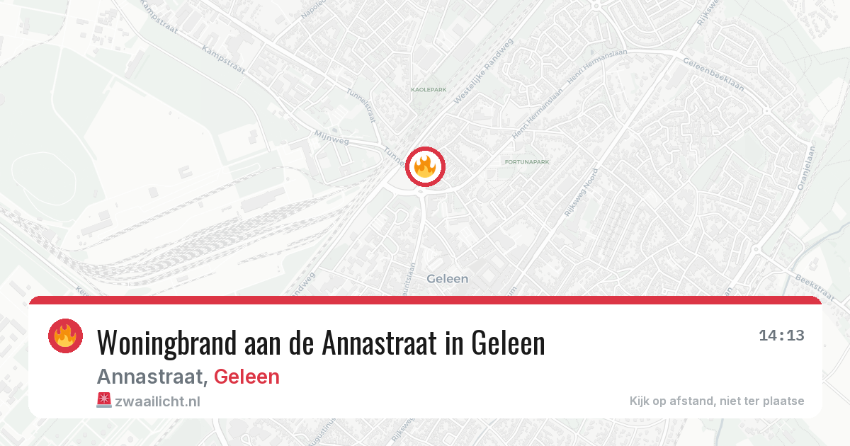 Woningbrand aan de Annastraat in Geleen — 16 mei 2026