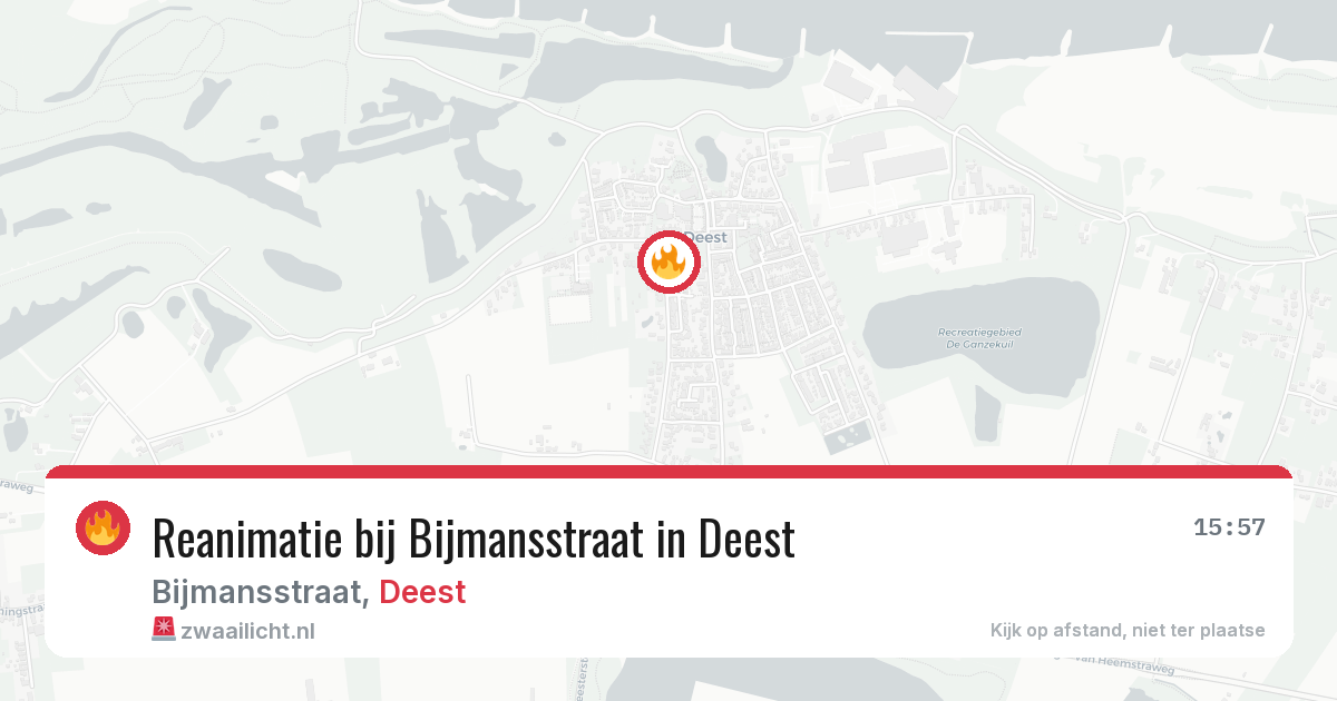 Reanimatie bij Bijmansstraat in Deest — 20 jul 2026