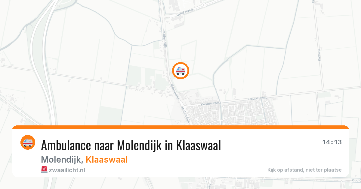 Ambulance naar Molendijk in Klaaswaal — 2 aug 2026
