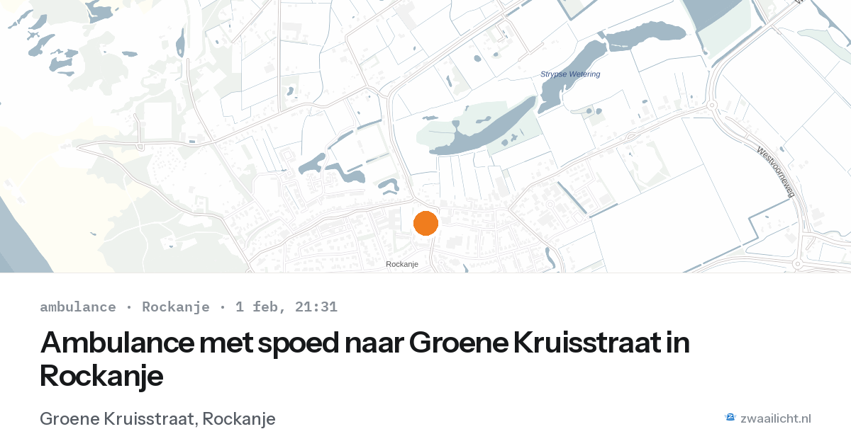 Ambulance met spoed naar Groene Kruisstraat in Rockanje — 1 feb 2026