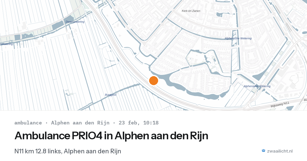 Ambulance PRIO4 in Alphen aan den Rijn — 23 feb 2026 | 🚨 Zwaailicht.nl