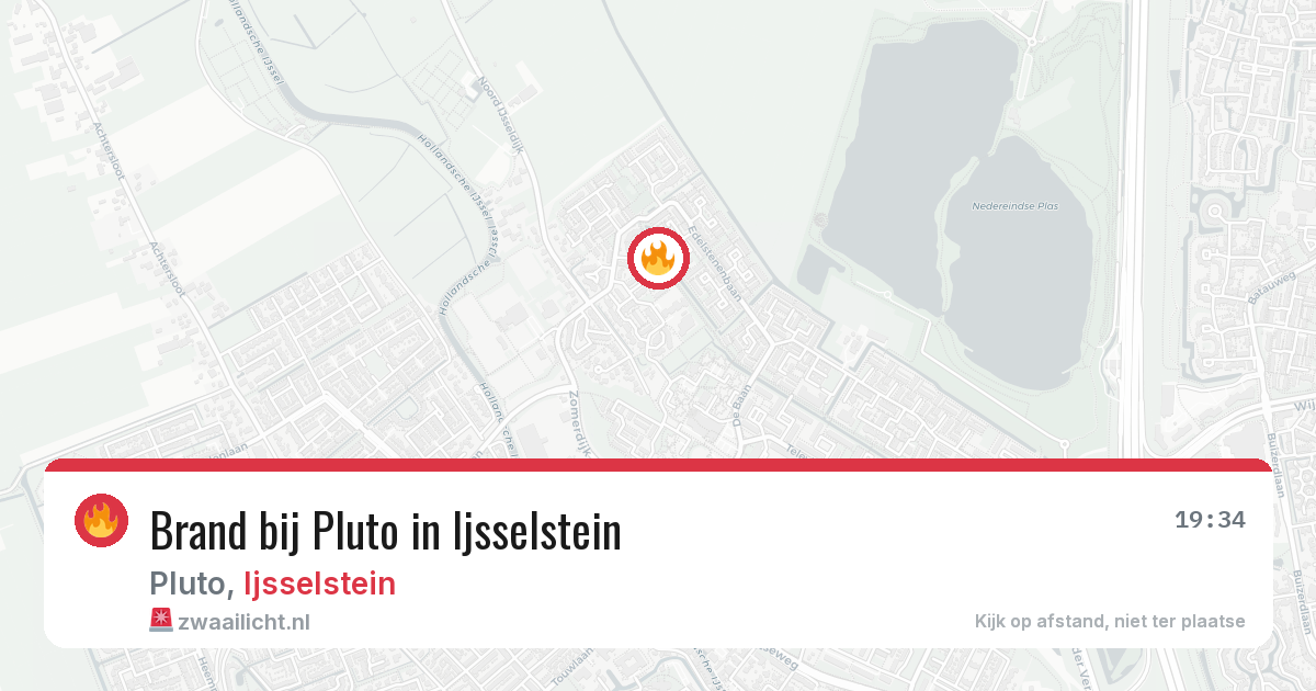 Brand bij Pluto in Ijsselstein — 1 jun 2026