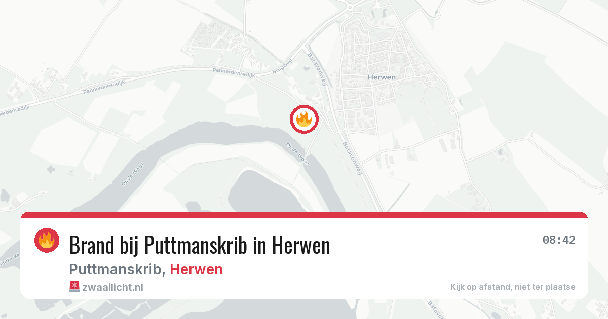 Brand bij Puttmanskrib in Herwen — 28 jun 2026