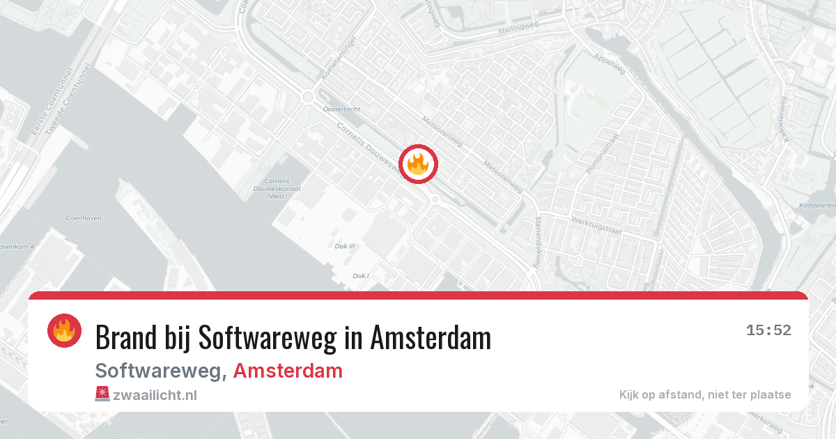 Brand bij Softwareweg in Amsterdam — 20 jun 2026