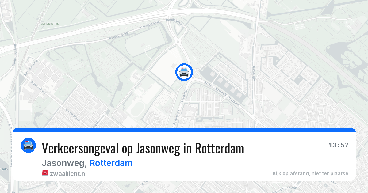 Verkeersongeval op Jasonweg in Rotterdam — 3 aug 2026