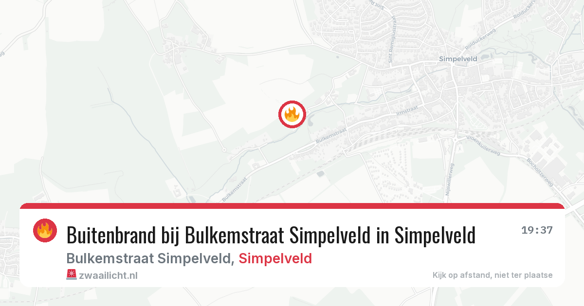 Buitenbrand bij Bulkemstraat Simpelveld in Simpelveld — 7 apr 2026