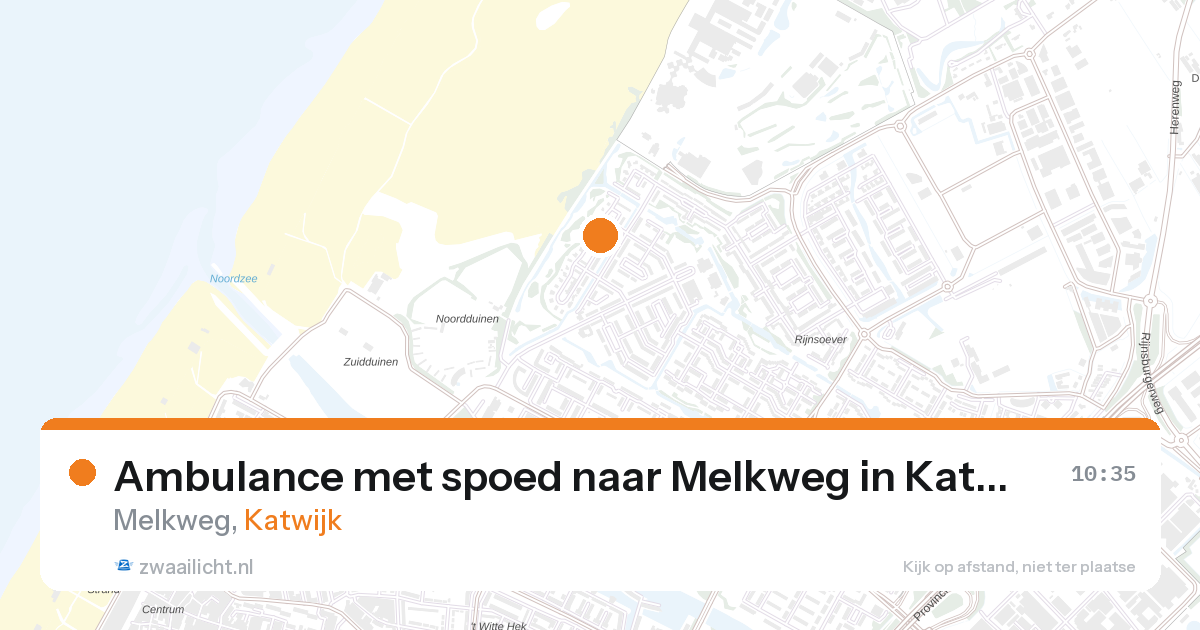 Ambulance met spoed naar Melkweg in Katwijk — 16 mei 2026