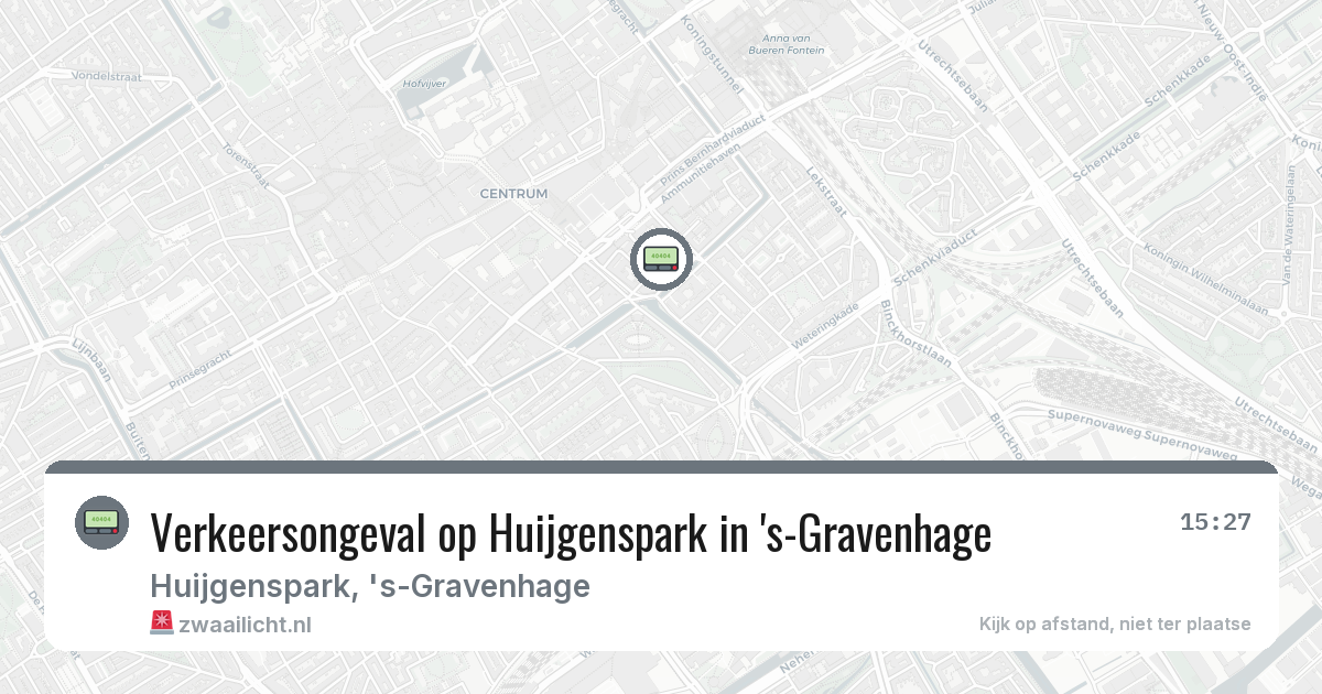 Verkeersongeval op Huijgenspark in 's-Gravenhage — 6 mrt 2026