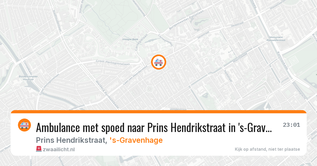Ambulance met spoed naar Prins Hendrikstraat in 's-Gravenhage — 3 mei 2026