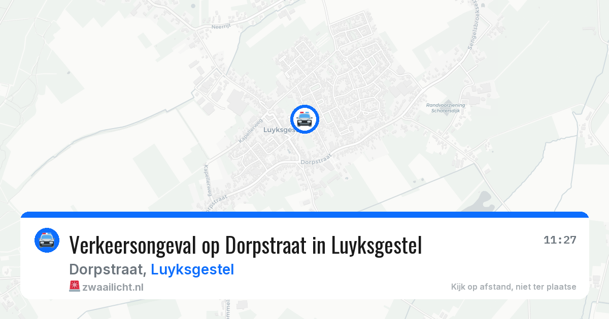 Verkeersongeval op Dorpstraat in Luyksgestel — 7 jun 2026