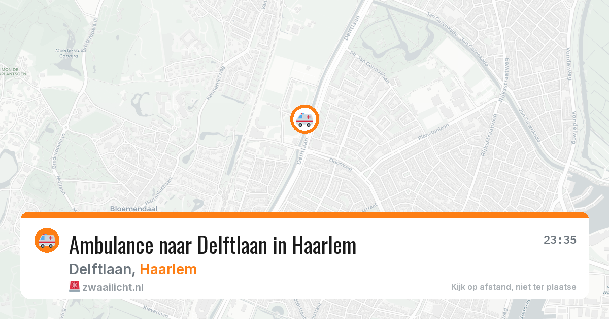 Ambulance naar Delftlaan in Haarlem — 24 mei 2026